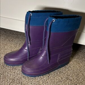 Purple and Blue Rain Boots
